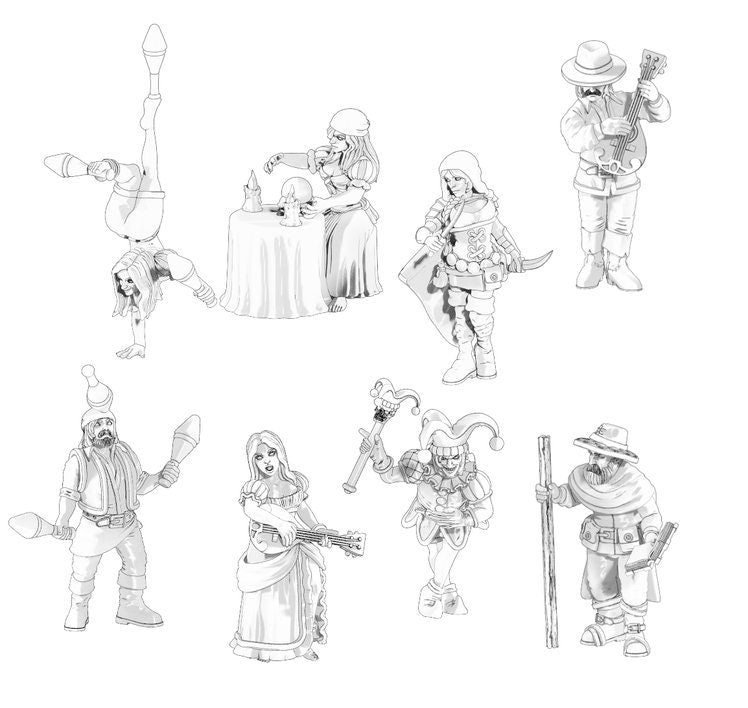 Zingaran/ Gypsy Nomad Set/ Gypsy Miniatures