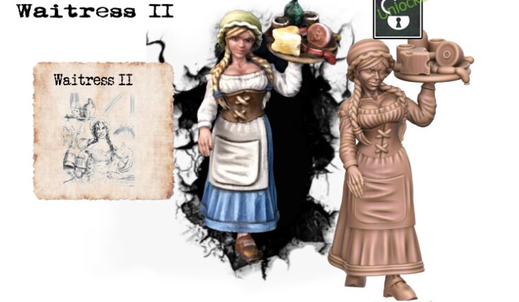 Waitress (2 variations) - Dark Alley