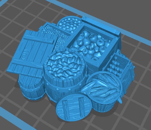 Food Stands and Crates with Tent