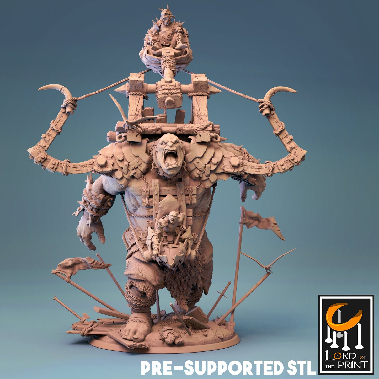 Siege ogre with catapult - Lord of the Print