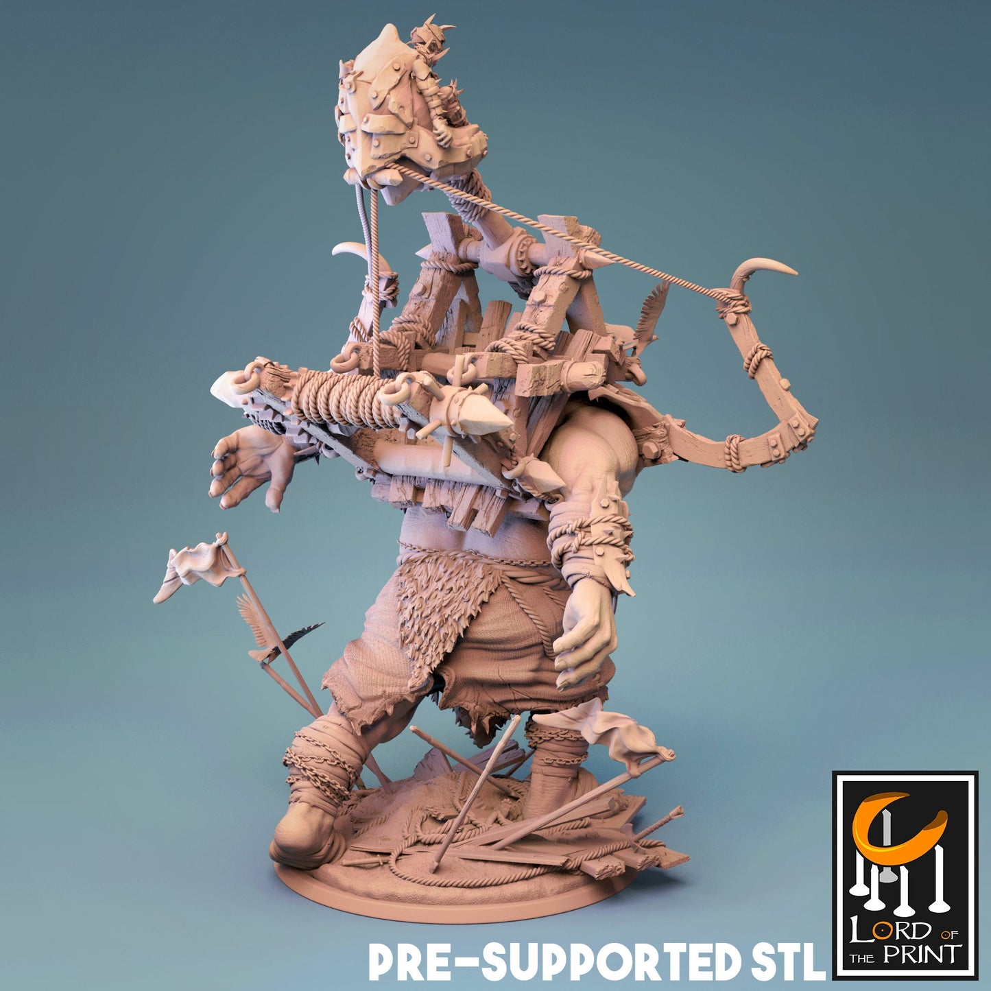 Siege ogre with catapult - Lord of the Print