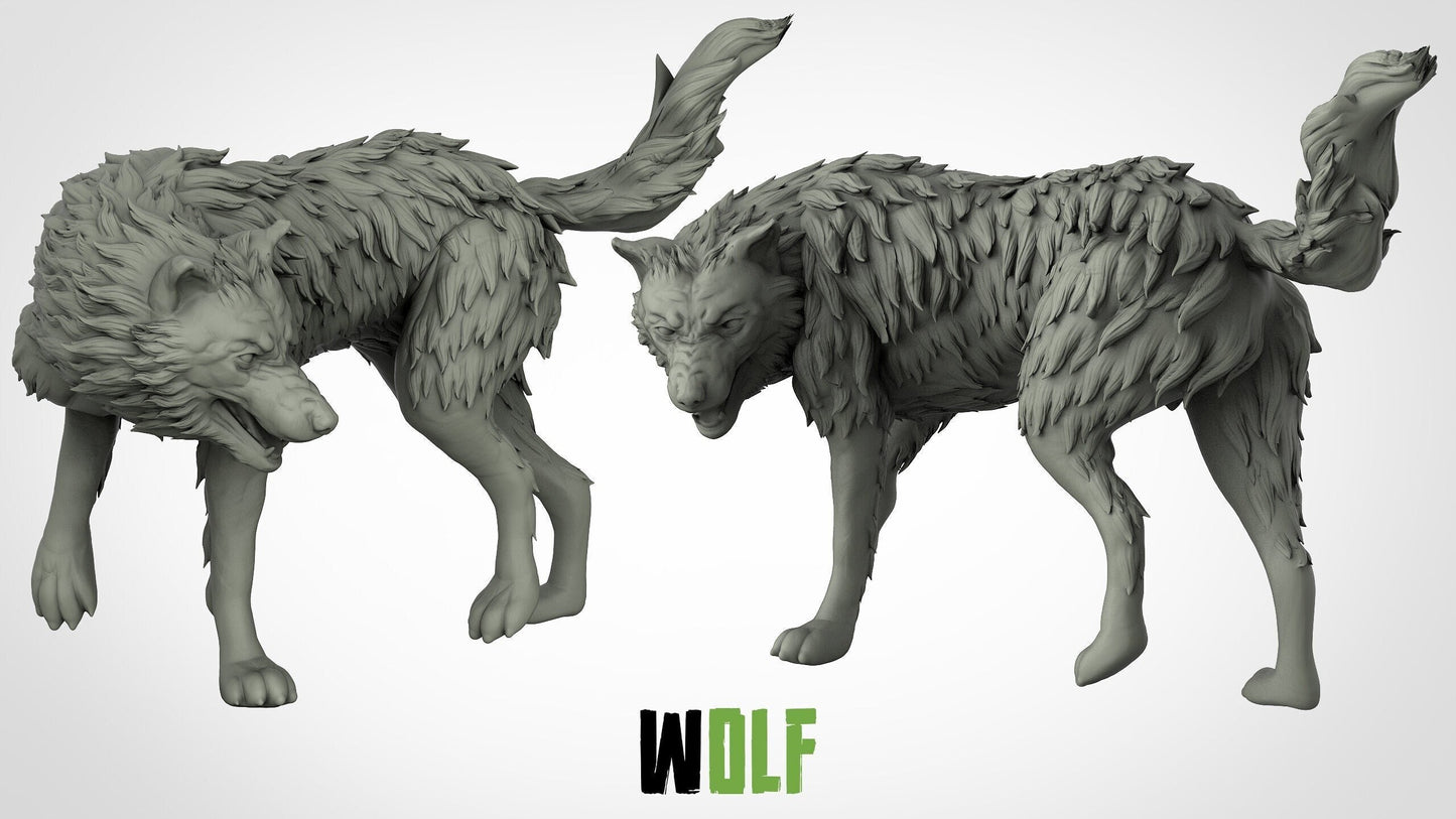 Wolf Miniature - Dire Wolf