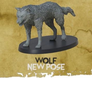 Wolf Miniature - Dire Wolf