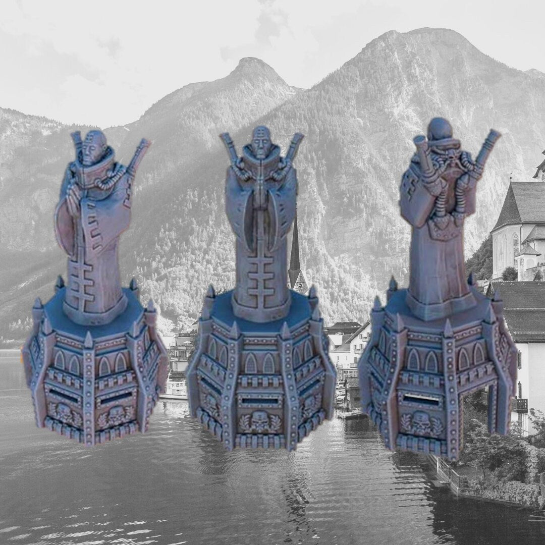 Normal and Infected Monk Statues
