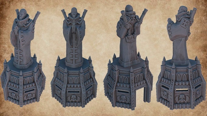 Normal and Infected Monk Statues