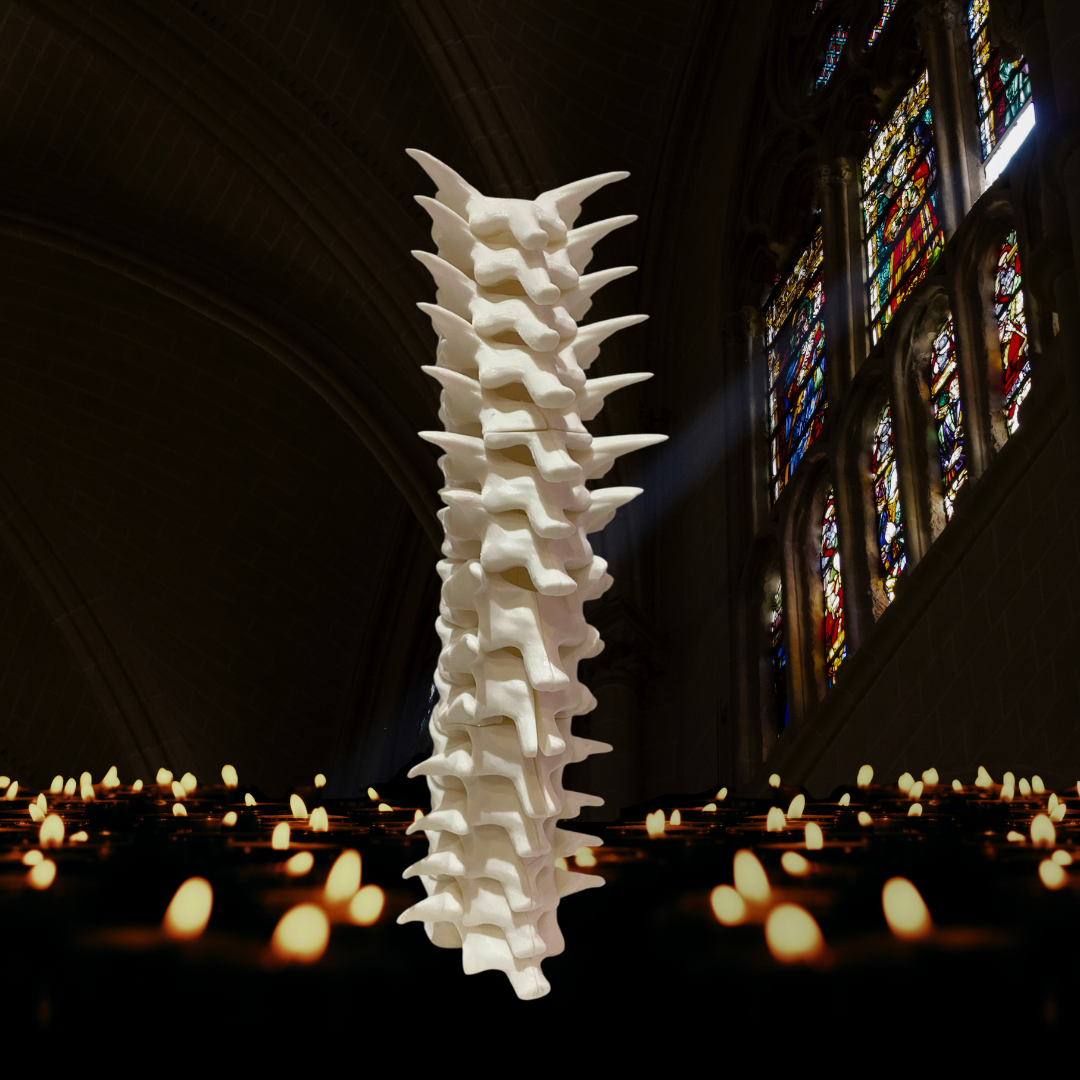 Spine Candle Holder | 3D Printed Anatomical Decor – Lorecom Miniatures