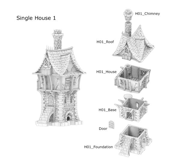 Medieval House 1 (28 mm)