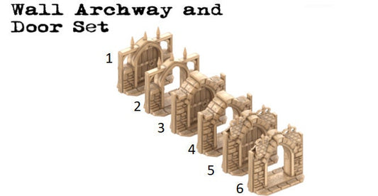 Archway and Door Set - Dark Alley