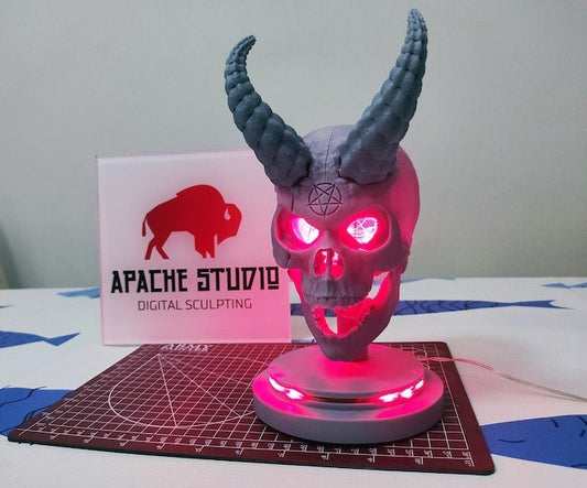 Skull Night Stand Lamp compatible with LED