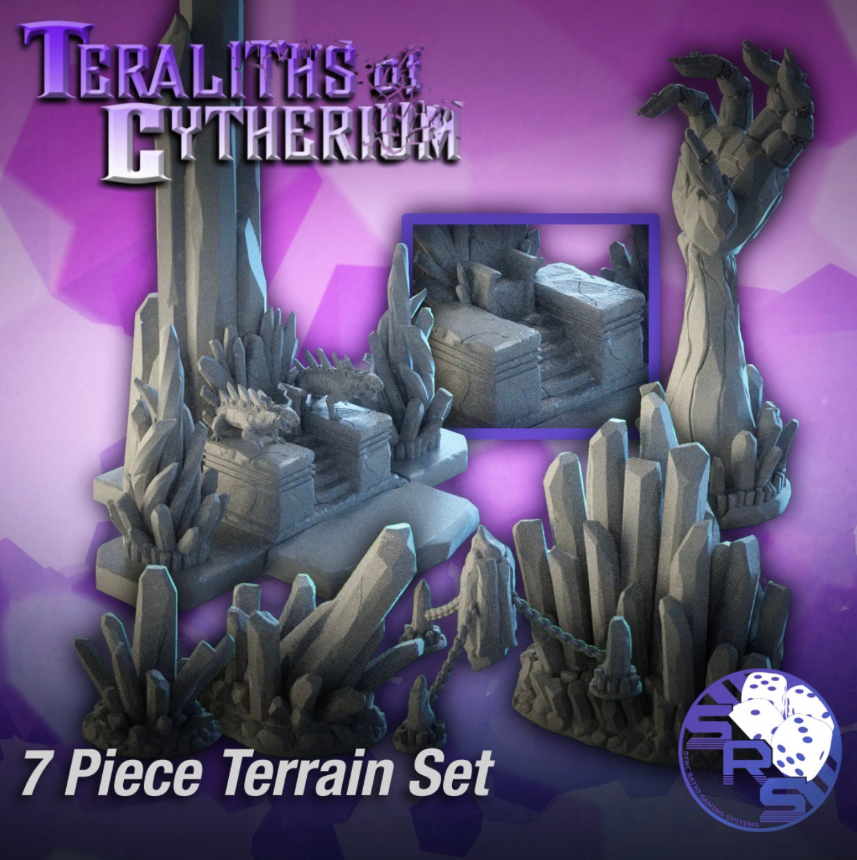 Crystal Hand Terrain Piece