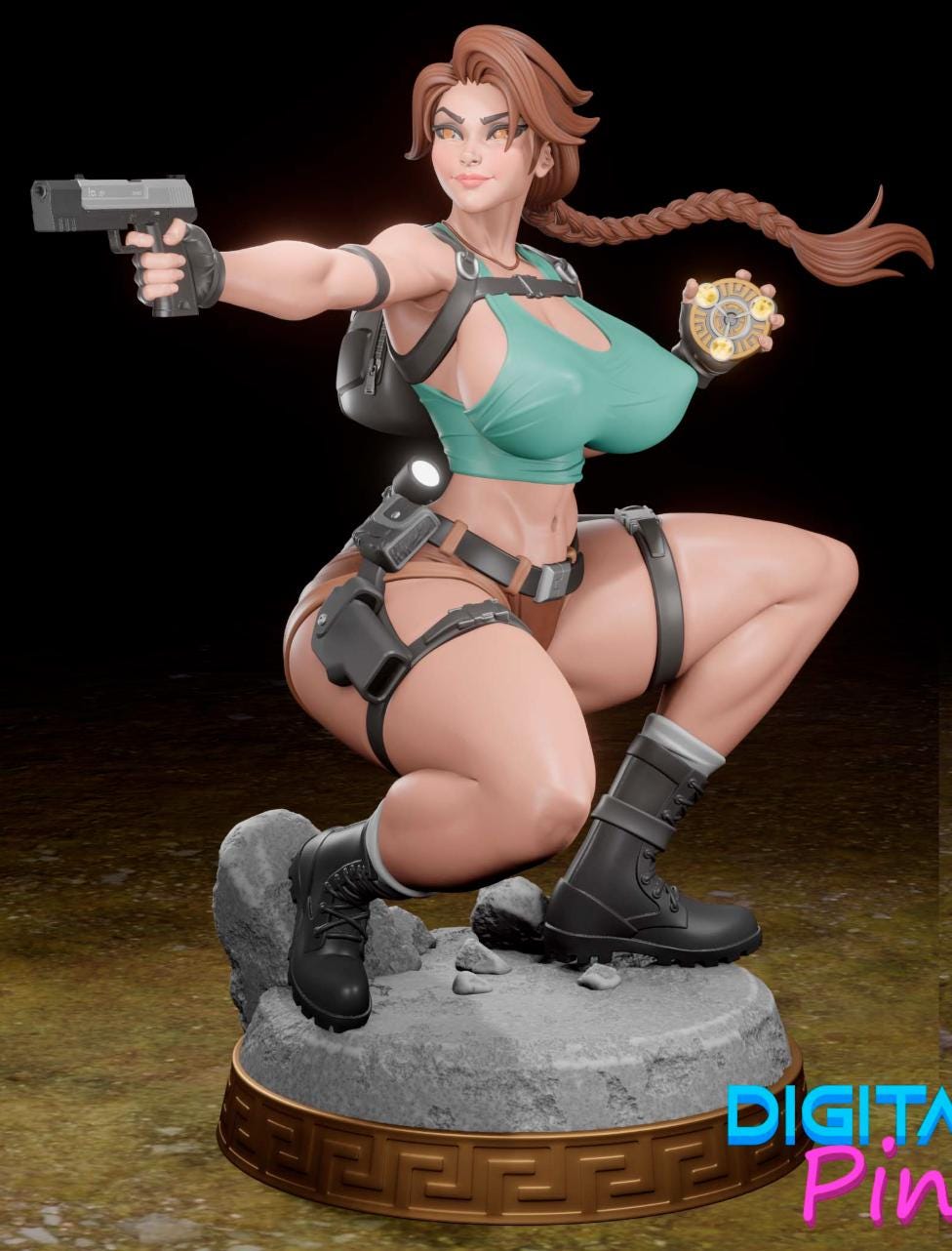 Lara Pin-Up Miniature: Resin RPG Tabletop Figure – image 2