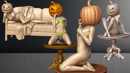 NSFW Pumpkin sexy girl nsfw tabletop sexy nsfw lady RPG girl nude nsfw naked miniature – image 1