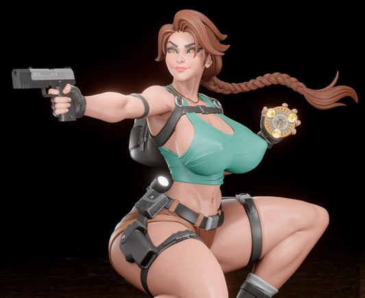 Lara Pin-Up Miniature: Resin RPG Tabletop Figure – image 1