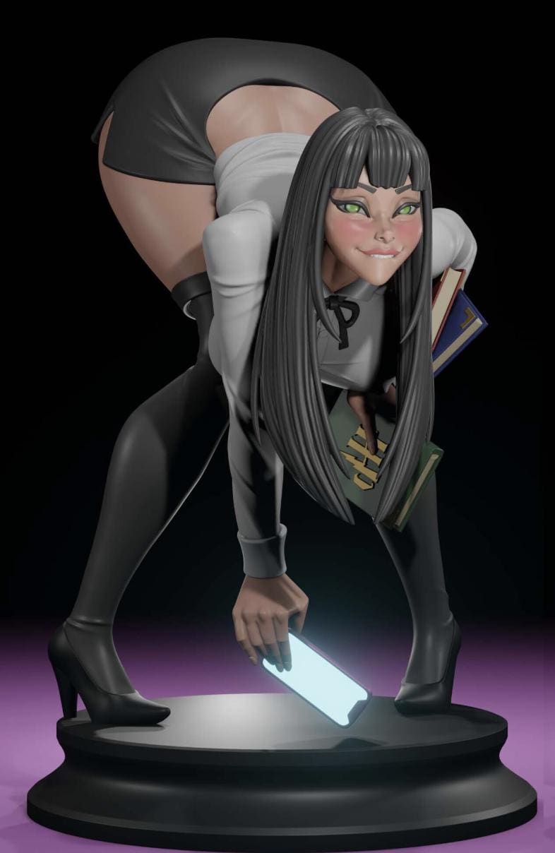 NSFW Office Girl nsfw tabletop sexy nsfw lady RPG gamer girl nude nsfw naked miniature – image 1