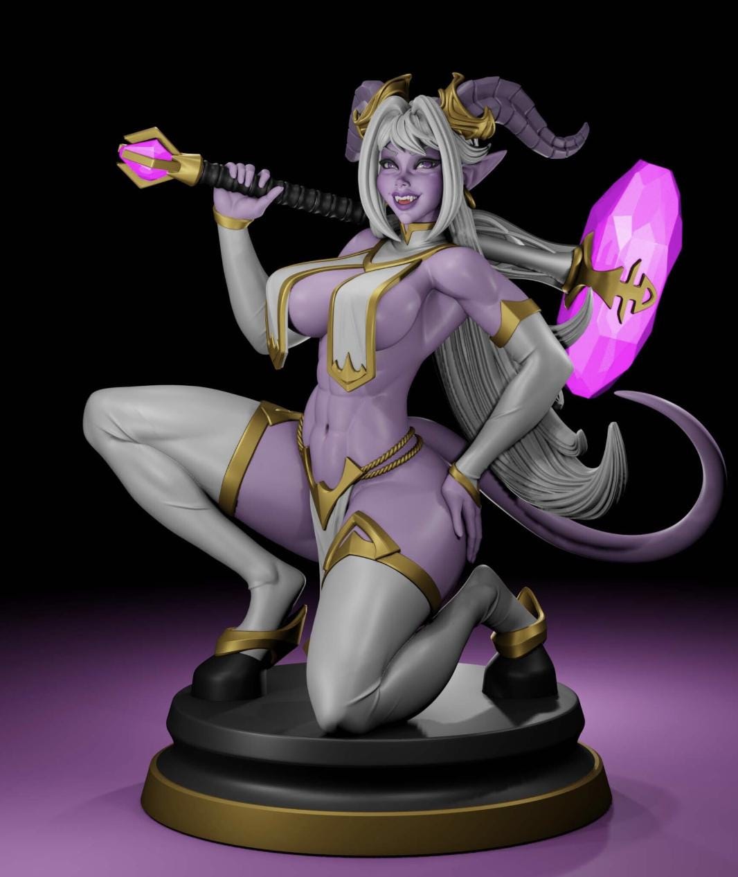 NSFW Draeni tabletop sexy nsfw lady RPG gamer girl nude nsfw naked miniature – image 1