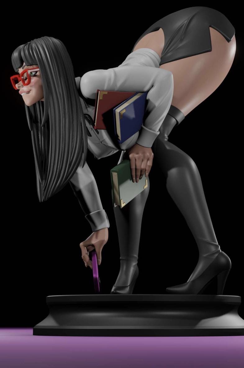 NSFW Office Girl nsfw tabletop sexy nsfw lady RPG gamer girl nude nsfw naked miniature – image 2