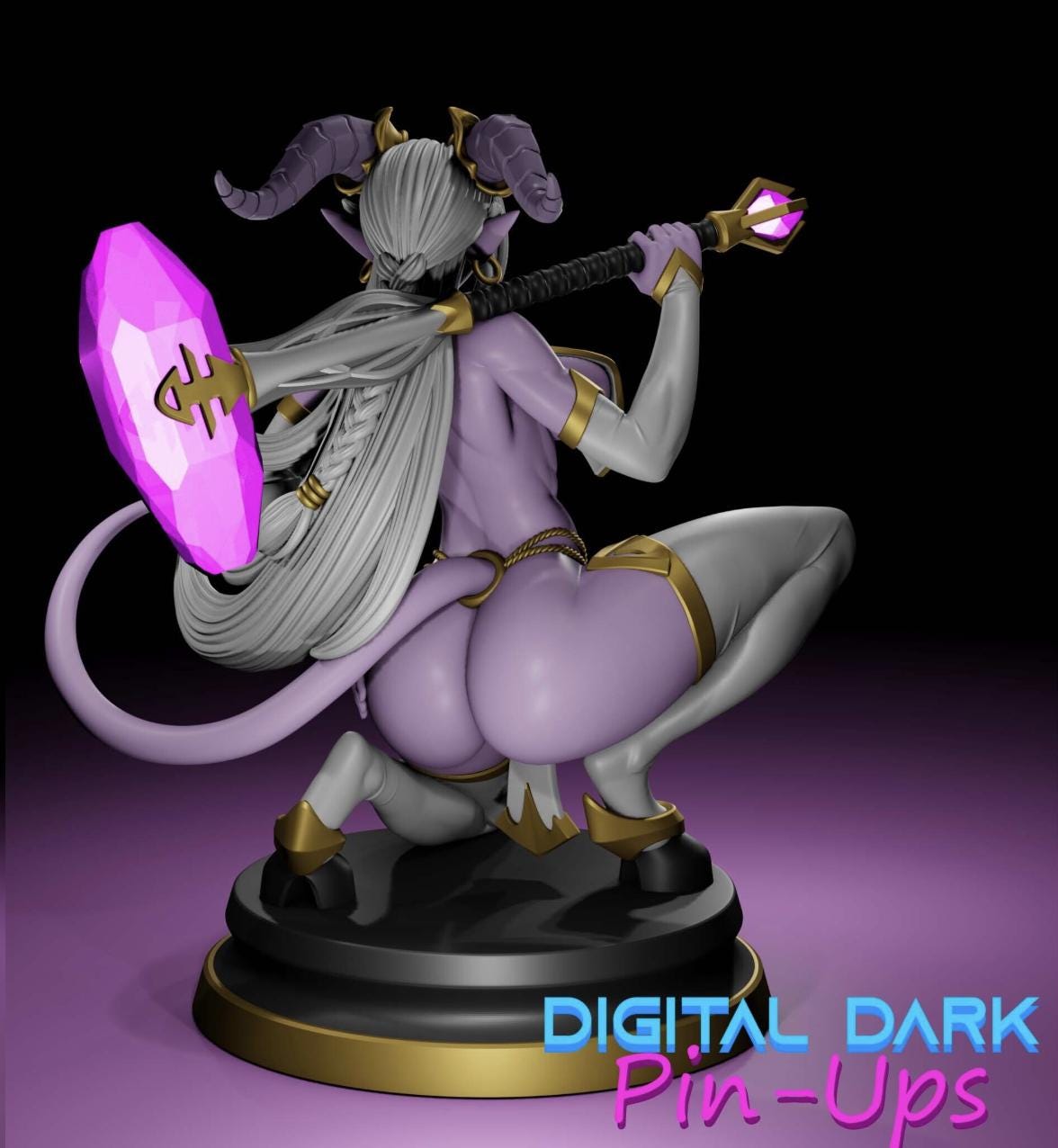 NSFW Draeni tabletop sexy nsfw lady RPG gamer girl nude nsfw naked miniature – image 2
