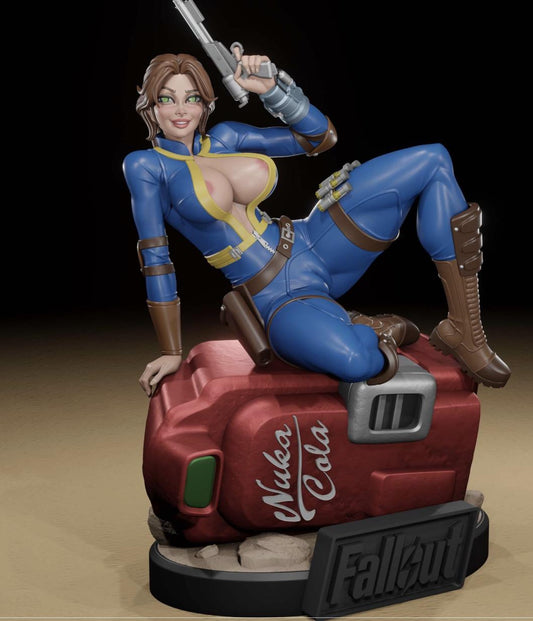 Vault Girl Pin-Up Miniature: Detailed Resin RPG Gamer Girl – image 1