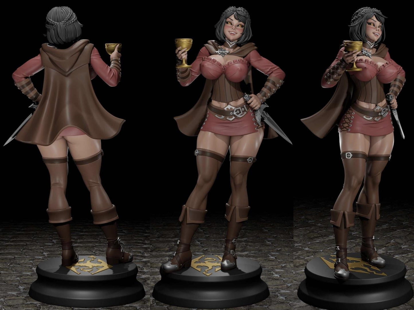 Serena Vampire Pin-Up Miniature: Detailed Resin RPG Gamer Girl – image 2