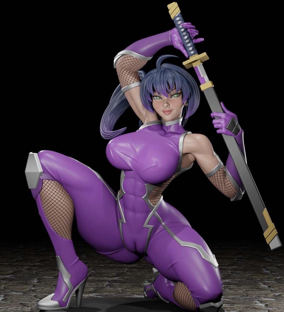 Igawa Asagi Pin-Up Miniature: Detailed Resin RPG Gamer Girl – image 1