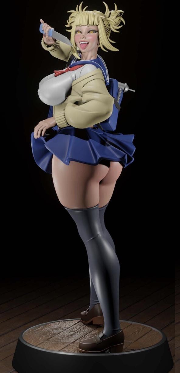 Himiko Toga Pin-Up Miniature: Detailed Resin RPG Gamer Girl – image 3