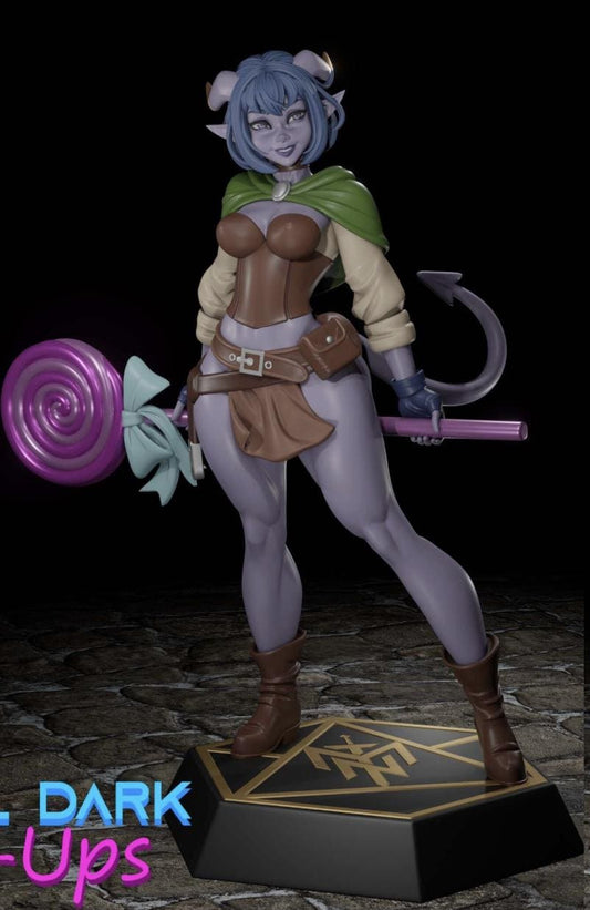 Jester Pin-Up Miniature: Detailed Resin RPG Gamer Girl – image 1