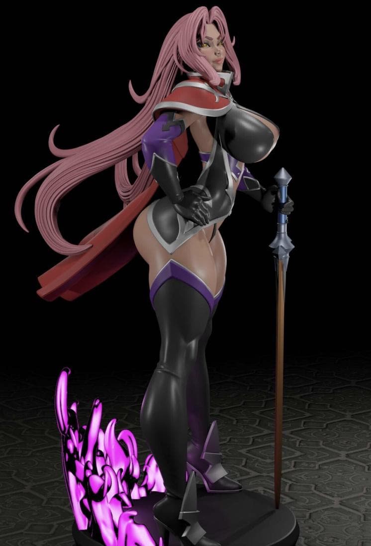 Hell Knight Ingrid Pin-Up Miniature: Detailed Resin RPG Gamer Girl – image 2