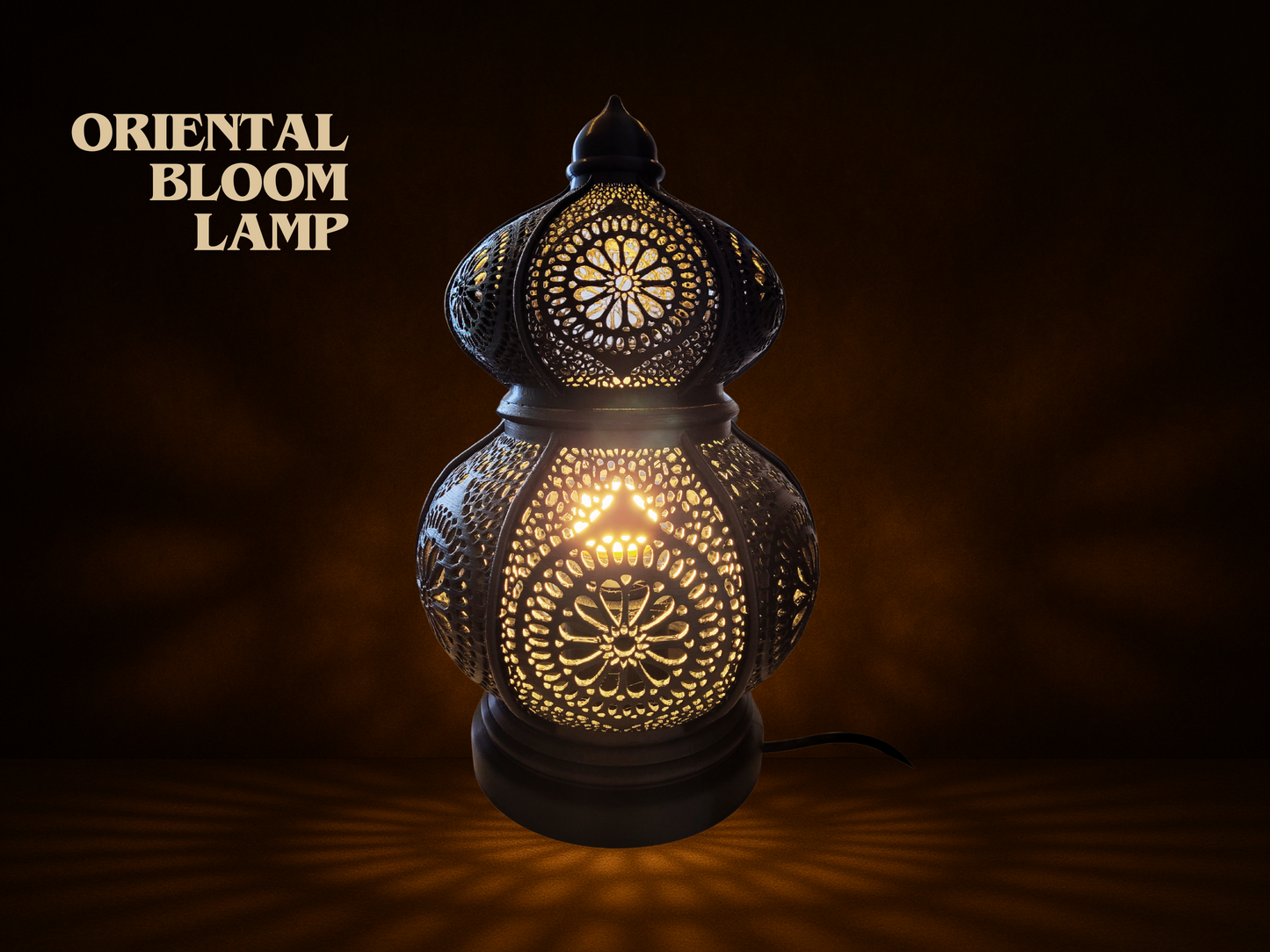 Oriental Bloom Lamp 3D printed ambient table lamp UK