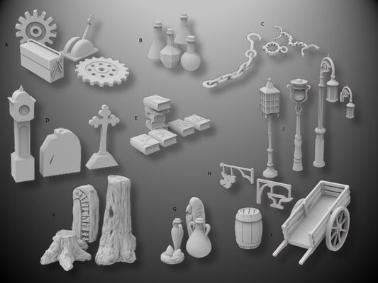 Decorative Assets for Bases - ideal for Dungeons and Dragons and other Tabletop RPGs/ Wargaming