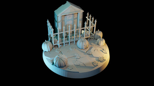 Pumpkin Grave (50 mm) Theme Bases - ideal for Dungeons and Dragons and other Tabletop RPGs/ Wargaming