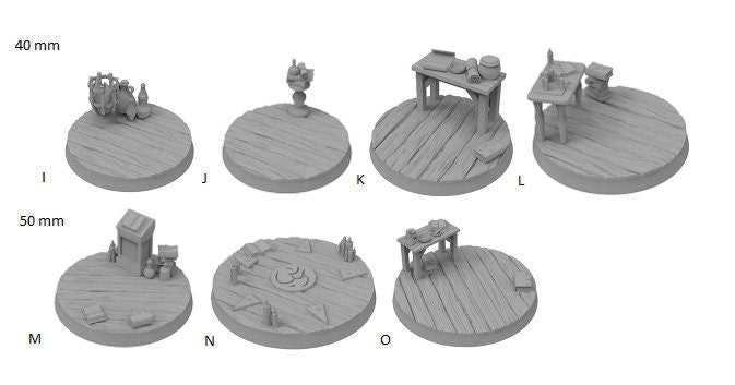 Wizard Theme Bases - ideal for Dungeons and Dragons and other Tabletop RPGs/ Wargaming