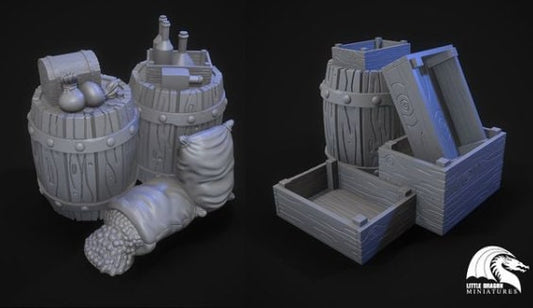 Set of 4 Crates and Barrels