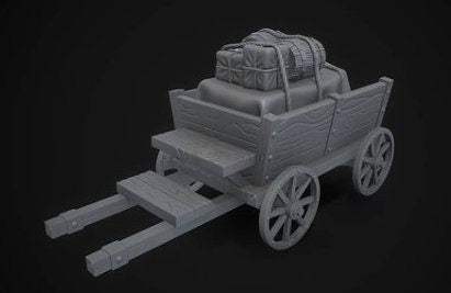 Supplies Cart with Removable Horse and Cargo