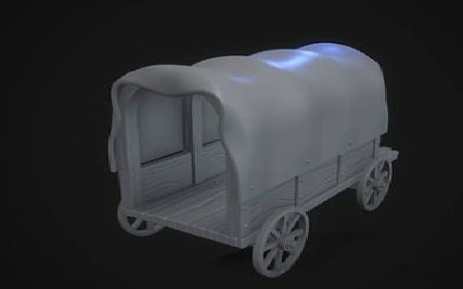 Western wagon - ideal for Dungeons and Dragons and other Tabletop RPGs