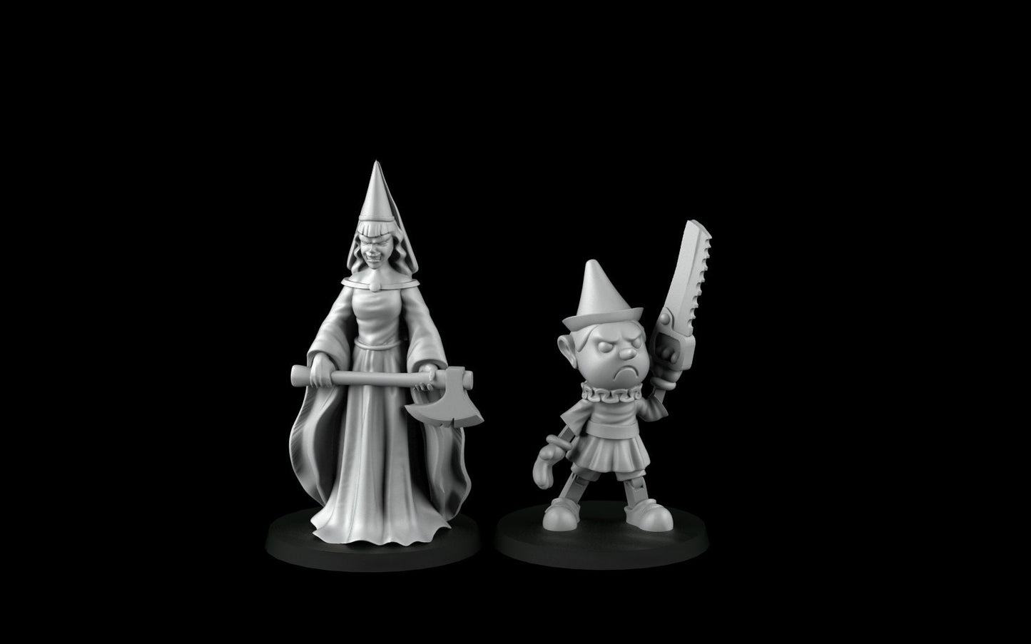 Pinocchio with fairy godmother (32mm) - Angry Princesses - ideal for Dungeons and Dragons and other Tabletop RPGs