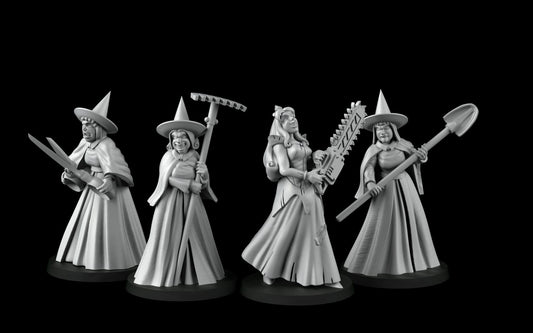 Sleeping Beauty and three fairy godmothers (32mm) - Angry Princesses