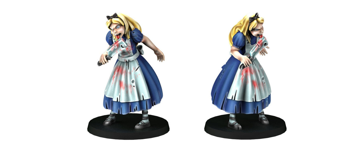 Alice in wonderland (32mm) - Angry Princesses - ideal for Dungeons and Dragons and other Tabletop RPGs