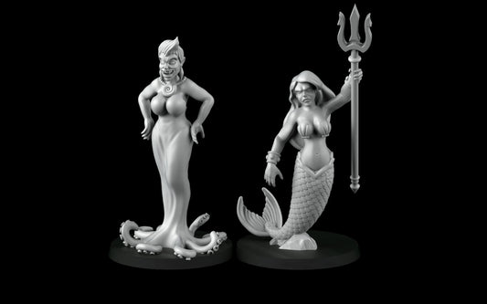 Ariel and Ursula (32mm) - Angry Princesses