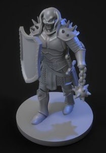 Knight with sword/shield and mace - ideal for Dungeons and Dragons and other Tabletop RPGs/D&D
