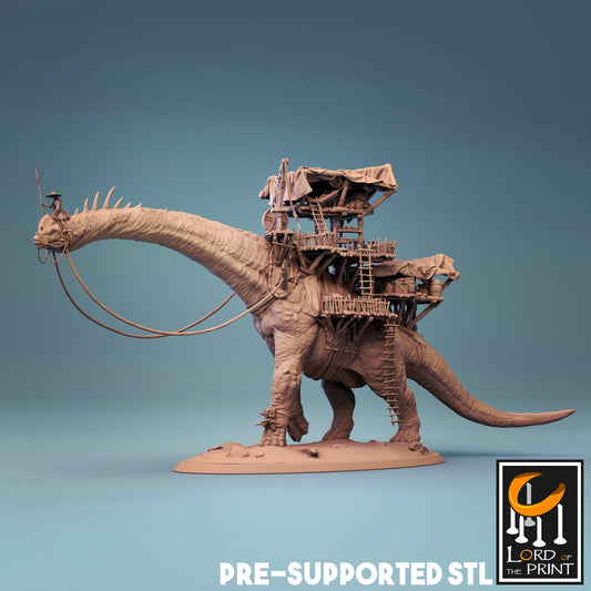 Brachiosaurus Caravan -Lord of the Print - ideal for Dungeons and Dragons and other Tabletop RPGs/ D&D/ Wargaming