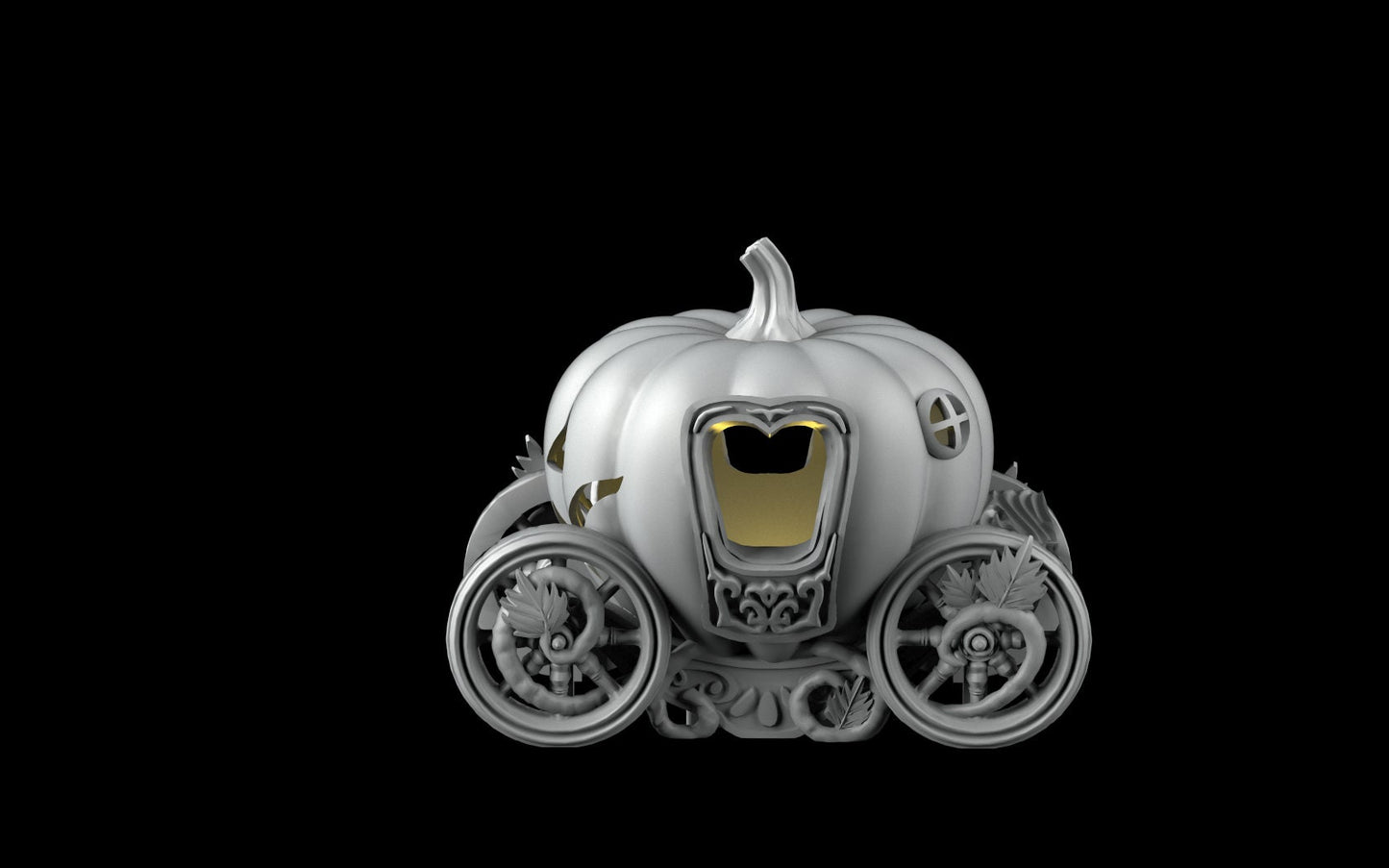 Pumpkin Wagon Stagecoach from Cinderella -Angry Princesses - ideal for Dungeons and Dragons and other Tabletop RPGs