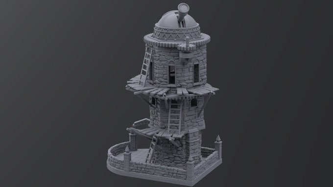 Astronomy Dice Tower - The Observatorium - ideal for Dungeons and Dragons and other Tabletop RPGs/D&D/Wargaming