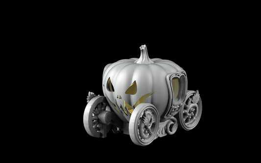 Pumpkin Wagon Stagecoach from Cinderella -Angry Princesses - ideal for Dungeons and Dragons and other Tabletop RPGs