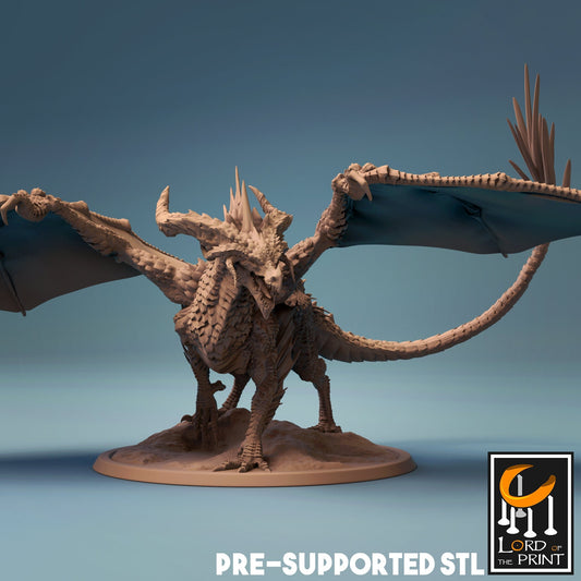 Adult Black Dragon - Lord of the Print - ideal for Dungeons and Dragons and other Tabletop RPGs/Wargaming/D&D