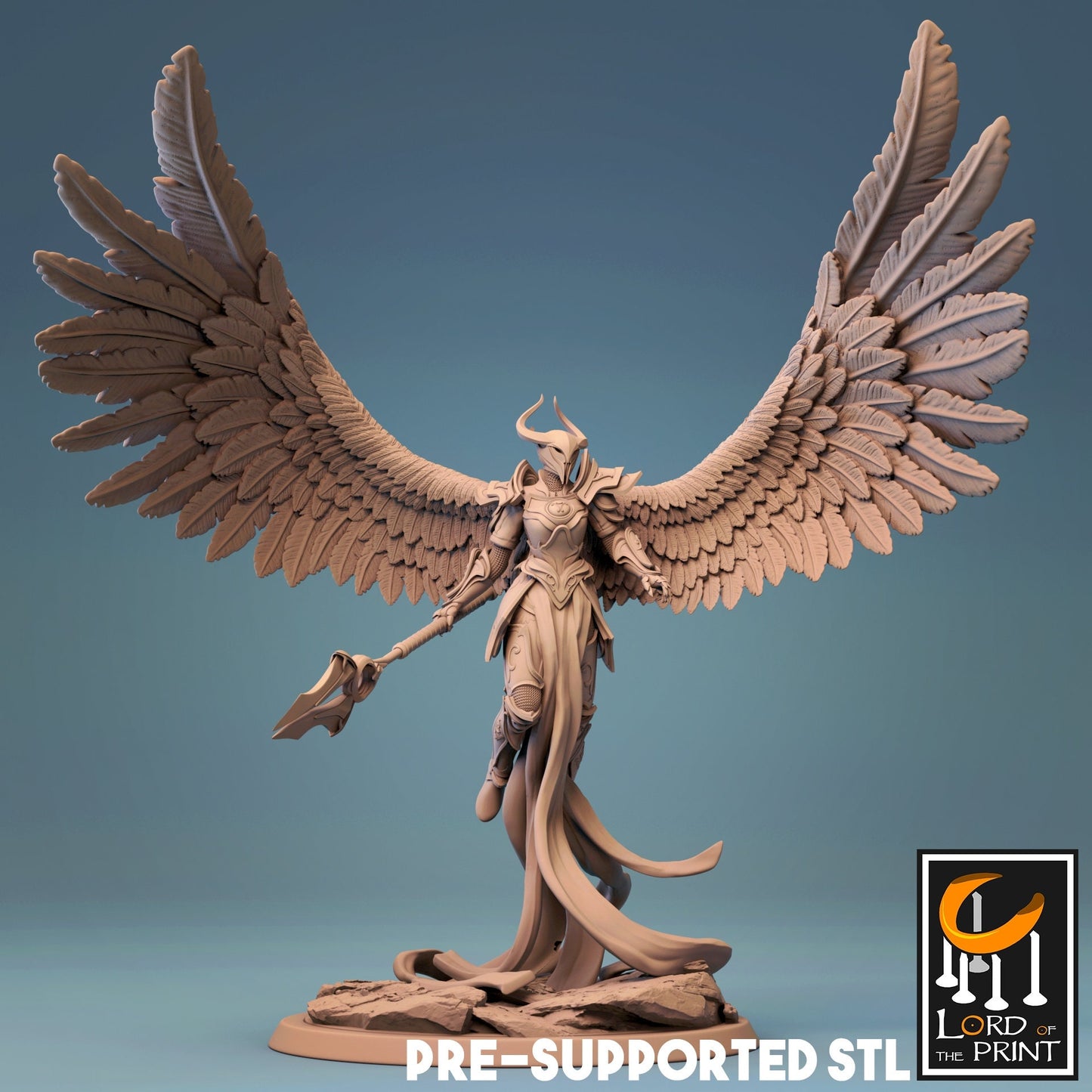 Celestial Angelic Warrior - Lord of the Print - ideal for Dungeons and Dragons and other Tabletop RPGs/Wargaming/D&D