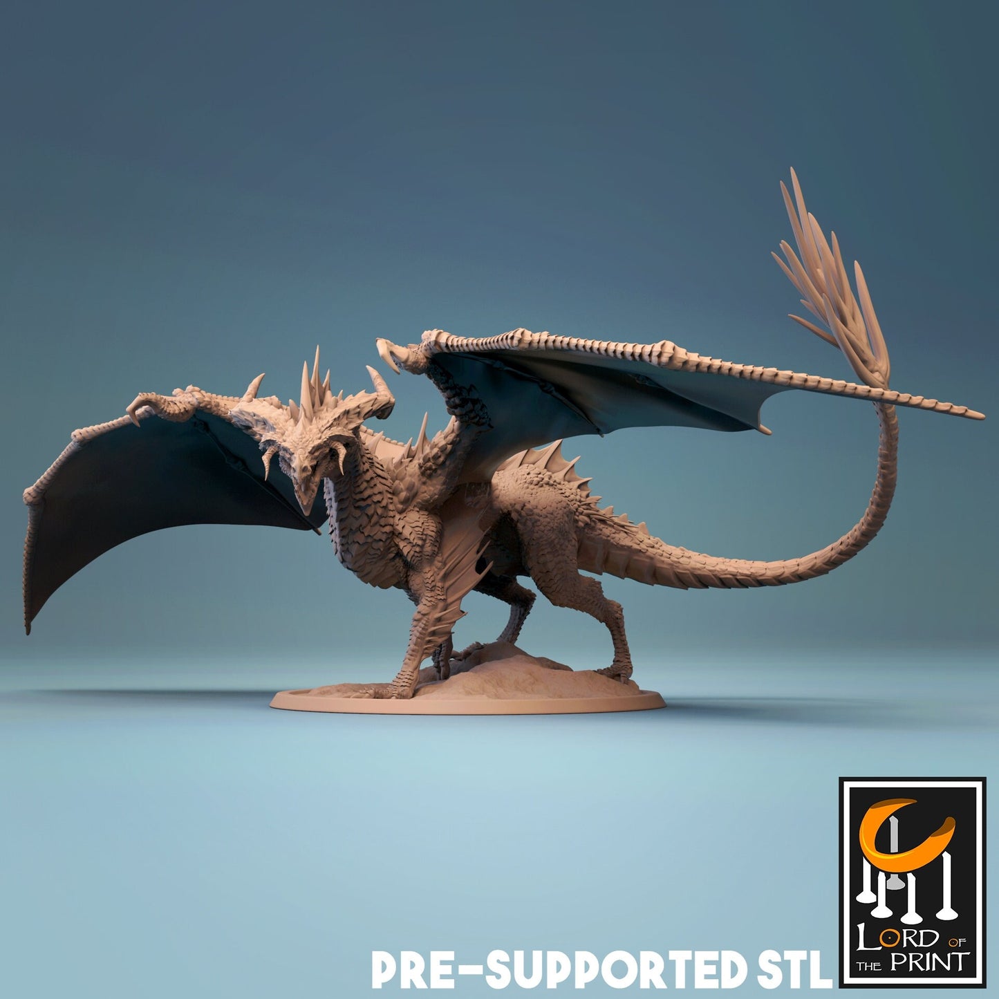 Adult Black Dragon - Lord of the Print - ideal for Dungeons and Dragons and other Tabletop RPGs/Wargaming/D&D