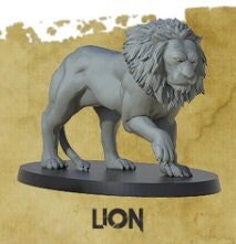 Lion King of the Jungle - ideal for Dungeons and Dragons and other Tabletop RPGs/Wargaming/D&D