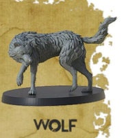 Wolf Miniature - Dire Wolf - ideal for Dungeons and Dragons and other Tabletop RPGs/Wargaming/D&D