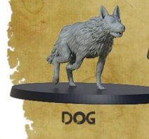 Dog - ideal for Dungeons and Dragons and other Tabletop RPGs/Wargaming/D&D