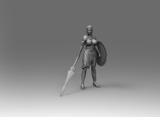 Chained pin up girl - ideal for Dungeons and Dragons and other Tabletop RPGs/Wargaming/D&D